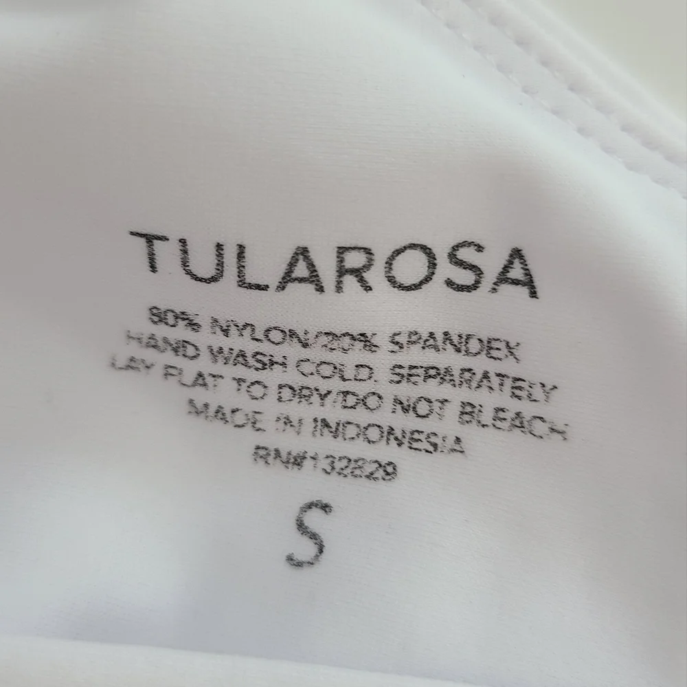 Tularosa bikini top in white with adjustable shoulder straps Size S - Picture 4 of 5